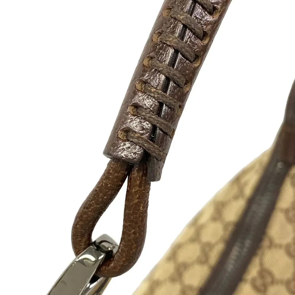 Gucci GG Shoulder Bag 115003 Beige Dark Brown Jacquard Leather
